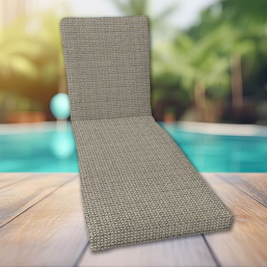 Classic Universal Chaise Lounge Cushions | Sunbrella Hybrid Smoke Fabric | 3 Sizes