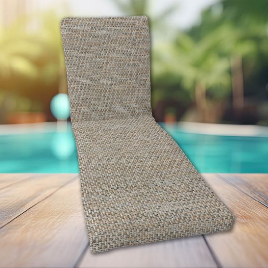 Classic Universal Chaise Lounge Cushions | Sunbrella Mainstreed Dove Fabric | 3 Sizes