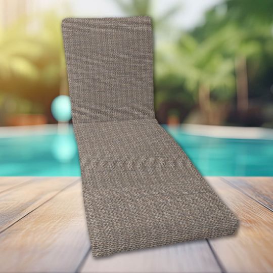 Classic Universal Chaise Lounge Cushions | Sunbrella Momento Dove Fabric | 3 Sizes
