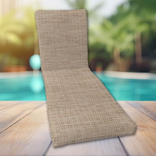 Classic Universal Chaise Lounge Cushions | Sunbrella Momento Parchment Fabric | 3 Sizes