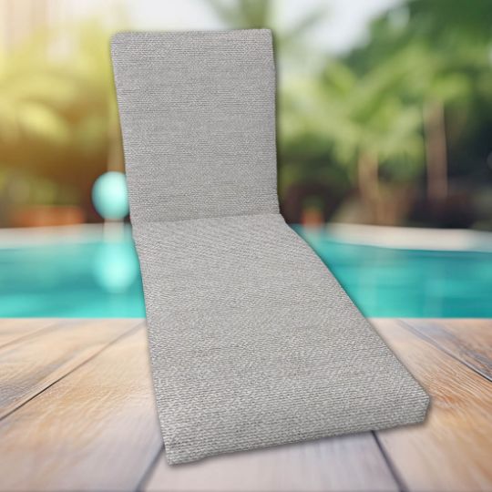 Classic Universal Chaise Lounge Cushions | Sunbrella Nurture Pebble Fabric | 3 Sizes