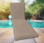 Classic Universal Chaise Lounge Cushions | Sunbrella Revive Sand Fabric | 3 Sizes