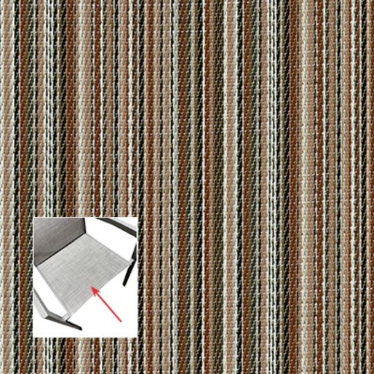 Phifer Brooklyn Stripe Clay Chair Bottom Replacement Sling Fabric