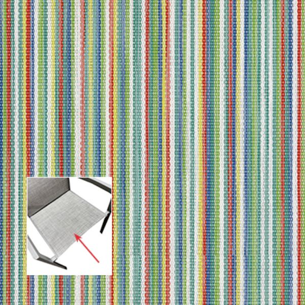 Phifer Coco Stripe Confetti Chair Bottom Replacement Sling Fabric