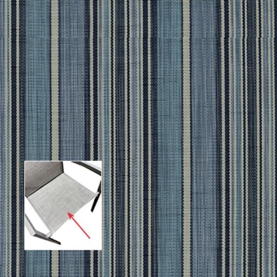 Phifer Dakota Stripe Blueprint Chair Bottom Replacement Sling Fabric