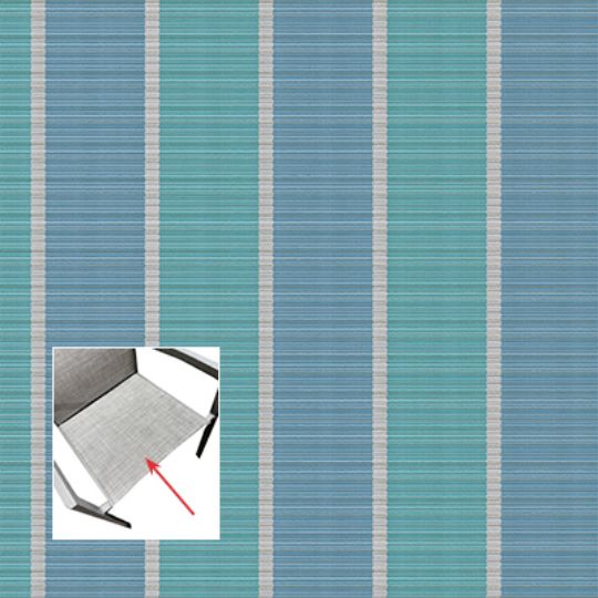 Phifer Fiji Stripe Aqua Chair Bottom Replacement Sling Fabric