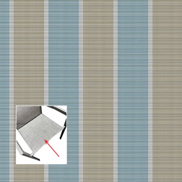 Phifer Fiji Stripe Morning Blue Chair Bottom Replacement Sling Fabric