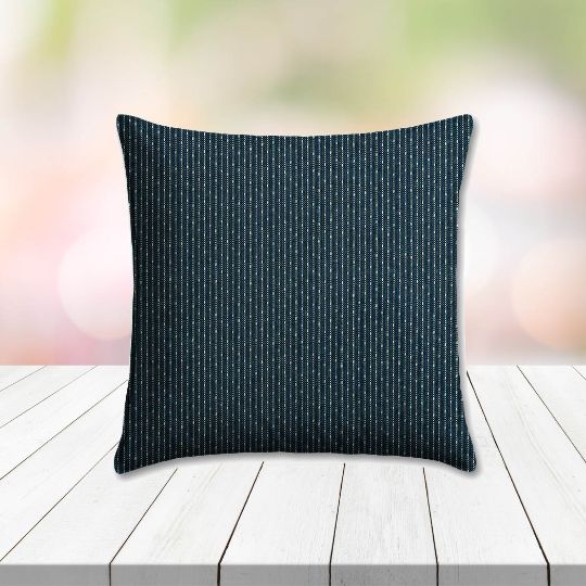 Sunbrella Solo Indigo Outdoor Pillow, outdoor pillow, outdoor throw pillows, outdoor toss pillows, custom made to order in unlimited sizes. Order new patio furniture pillows today.