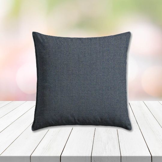 Sunbrella Switch Denim Outdoor Pillow, outdoor pillow, outdoor throw pillows, outdoor toss pillows, custom made to order in unlimited sizes. Order new patio furniture pillows today.