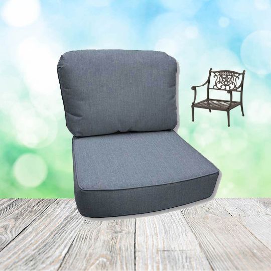 Canvas Haze Hanamint Replacement Cushions Club Chair
