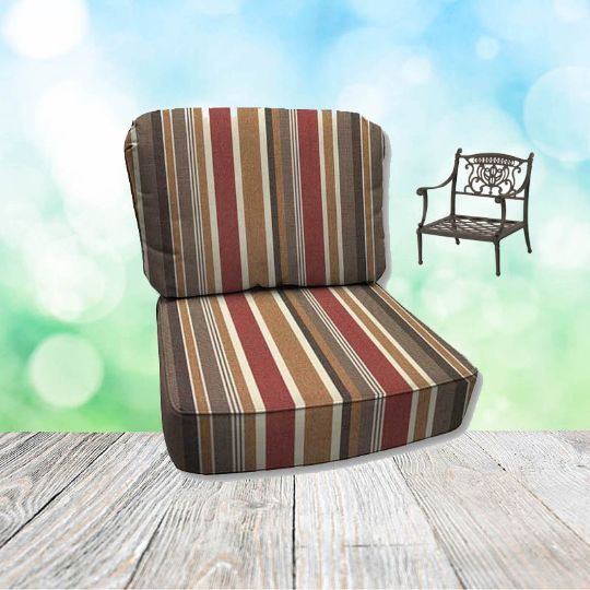 Brannon Redwood Hanamint Replacement Cushions Club Chair