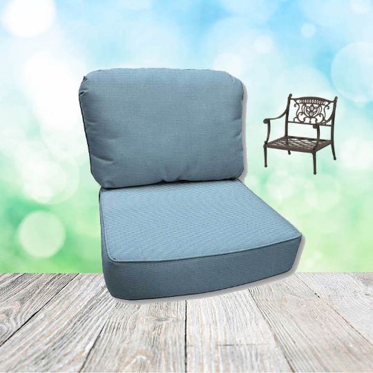Canvas Air Blue Hanamint Replacement Cushions Club Chair