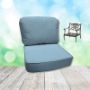 Canvas Air Blue Hanamint Replacement Cushions Club Chair