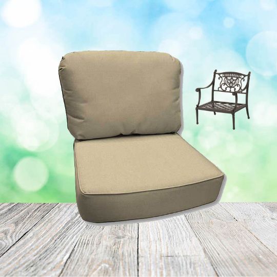 Canvas Antique Beige Hanamint Replacement Cushions Club Chair