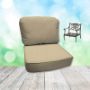 Canvas Antique Beige Hanamint Replacement Cushions Club Chair