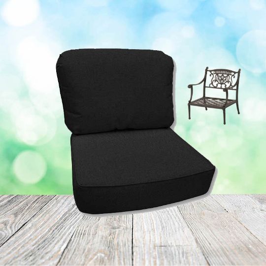 Canvas Black Hanamint Replacement Cushions Club Chair