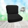 Canvas Black Hanamint Replacement Cushions Club Chair
