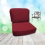 Canvas Burgundy Hanamint Replacement Cushions Club Chair