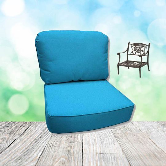 Canvas Cyan Hanamint Replacement Cushions Club Chair