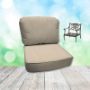 Canvas Flax Hanamint Replacement Cushions Club Chair