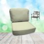 Canvas Natural Hanamint Replacement Cushions Club Chair