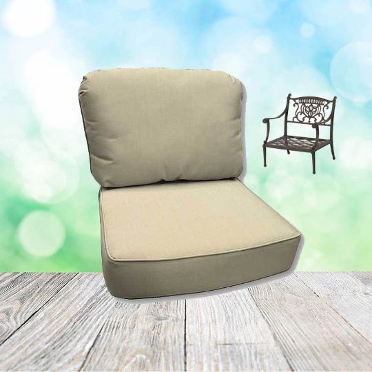 Canvas Vellum Hanamint Replacement Cushions Club Chair