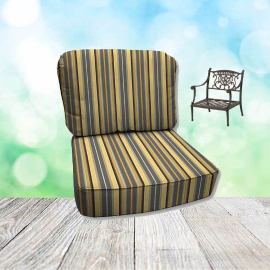 Foster Metallic Hanamint Replacement Cushions Club Chair
