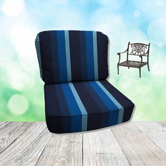 Gateway Indigo Hanamint Replacement Cushions Club Chair