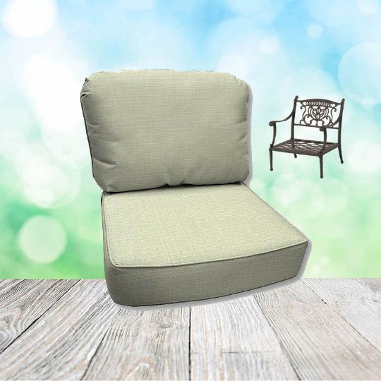Linen Natural Hanamint Replacement Cushions Club Chair