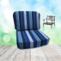 Milano Cobalt Hanamint Replacement Cushions Club Chair