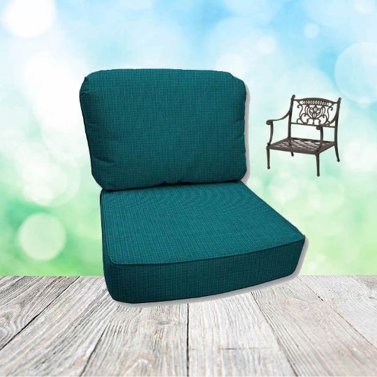 Spectrum Peacock Hanamint Replacement Cushions Club Chair