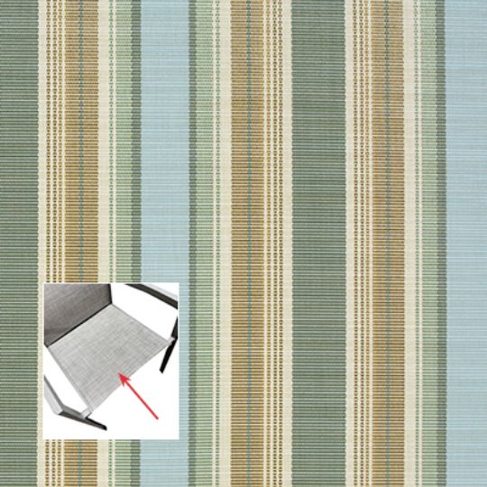 Phifer Raleigh Stripe Willow Bottom Replacement Sling Fabric