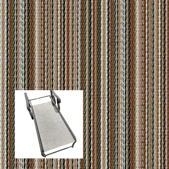 Brooklyn Stripe Clay Patio Chaise Lounge Replacement Sling Bottom Only