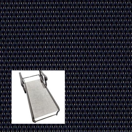 Cane Matte Navy Patio Chaise Lounge Replacement Sling Bottom Only