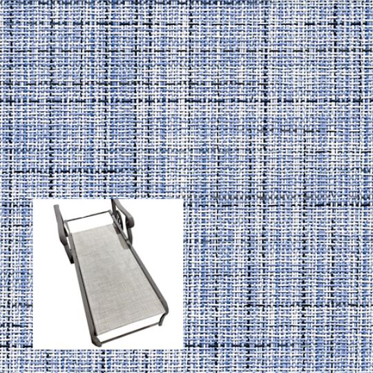 Charm Ice Blue Patio Chaise Lounge Replacement Sling Bottom Only