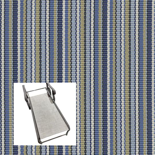 Delray Stripe Poolside Patio Chaise Lounge Replacement Sling Bottom Only
