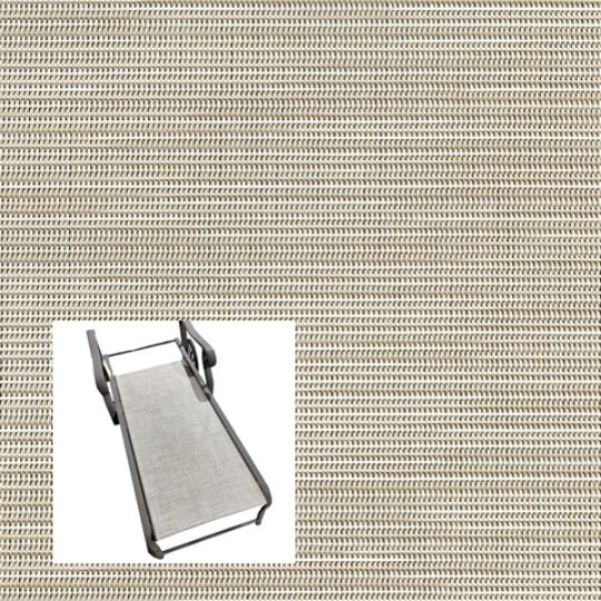 Metallica White Patio Chaise Lounge Replacement Sling Bottom Only