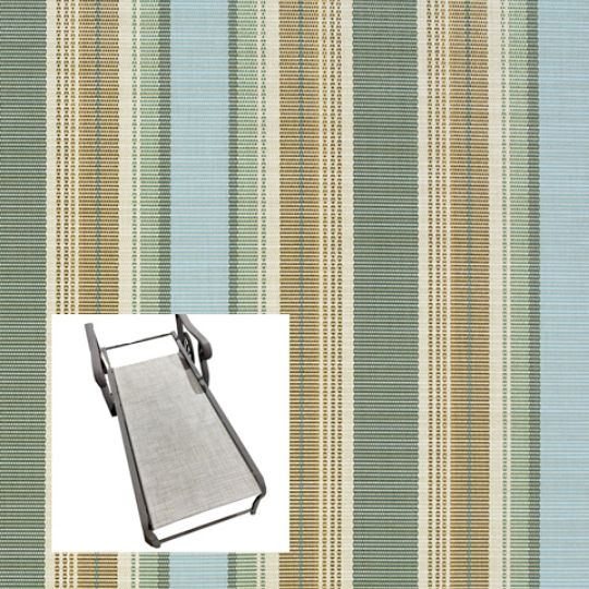 Raleigh Stripe Willow Patio Chaise Lounge Replacement Sling Bottom Only
