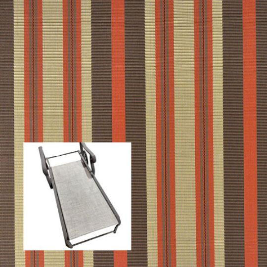 Santiago Stripe Patio Chaise Lounge Replacement Sling Bottom Only