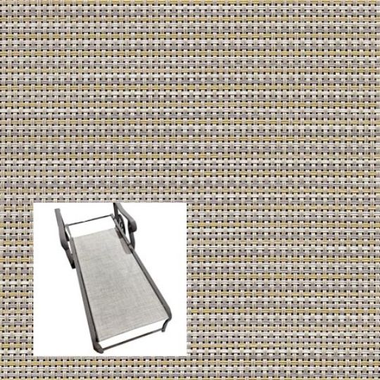Watercolor Tweed Oyster Patio Chaise Lounge Replacement Sling Bottom Only