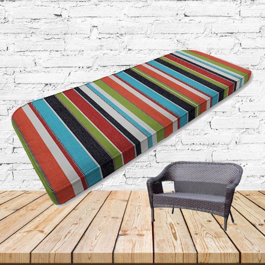 Custom outdoor patio furniture cushions from Cascadia Outdoor Cushions in Sunbrella Fabrics