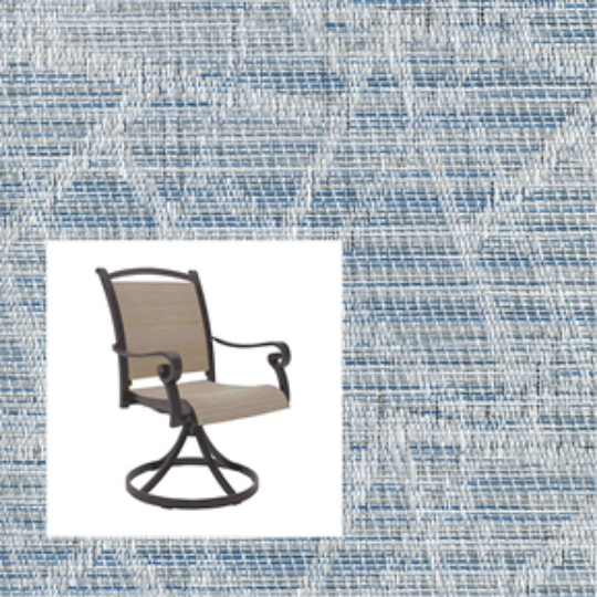 2-Piece Patio Chair Replacement Slings – Phifer Shatter Blue | Custom Outdoor Sling