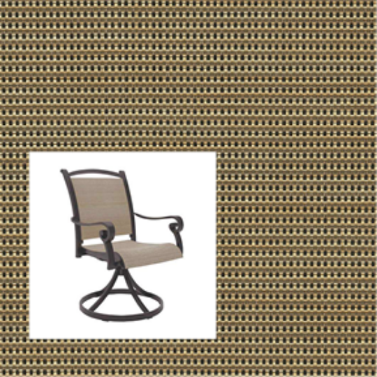 2-Piece Patio Chair Replacement Slings – Phifer Straw Mat Cognac | Custom Outdoor Sling