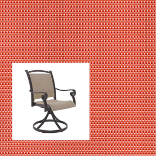 2-Piece Patio Chair Replacement Slings – Phifer Straw Mat Coral | Custom Outdoor Sling