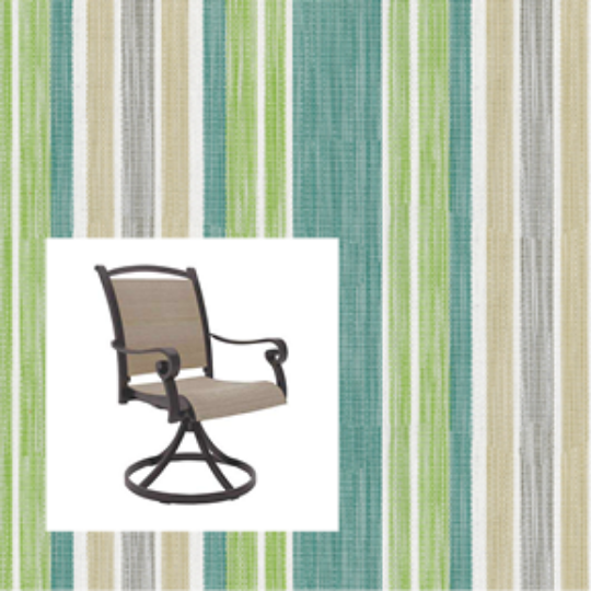 2-Piece Patio Chair Replacement Slings – Phifer Tempo Spearmint | Custom Outdoor Sling
