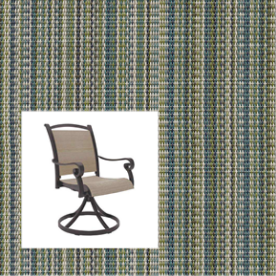 2-Piece Patio Chair Replacement Slings – Phifer Trixie Stripe Myrtle | Custom Outdoor Sling
