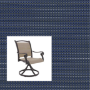 2-Piece Patio Chair Replacement Slings – Phifer Tweed Indigo | Custom Outdoor Sling