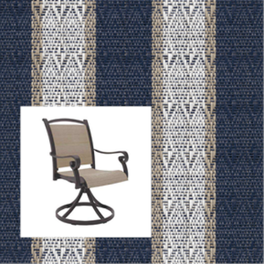 2-Piece Patio Chair Replacement Slings – Phifer Valencia Blue | Custom Outdoor Sling