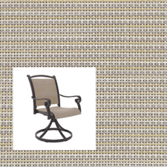 2-Piece Patio Chair Replacement Slings – Phifer Watercolor Tweed Oyster | Custom Outdoor Sling