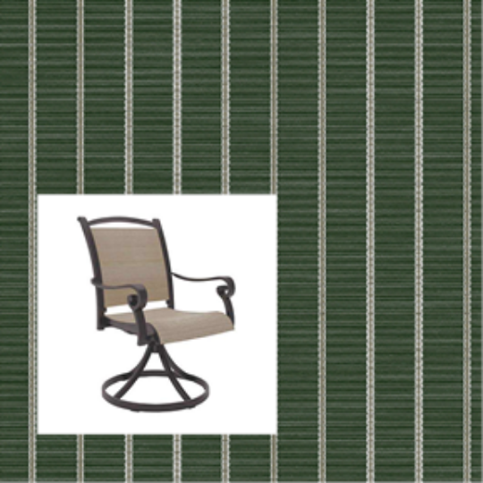 2-Piece Patio Chair Replacement Slings – Phifer Whisper Stripe Moss | Custom Outdoor Sling